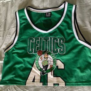 Boston Celtics Green Jersey Crop Top